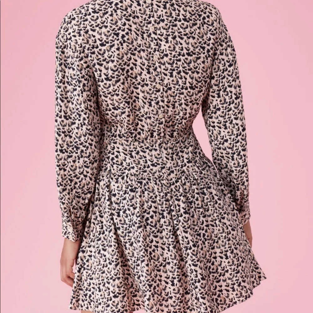 Rebecca Taylor Silk Leopard / Cheetah Print Dress - Size 12 - Picture 2 of 12